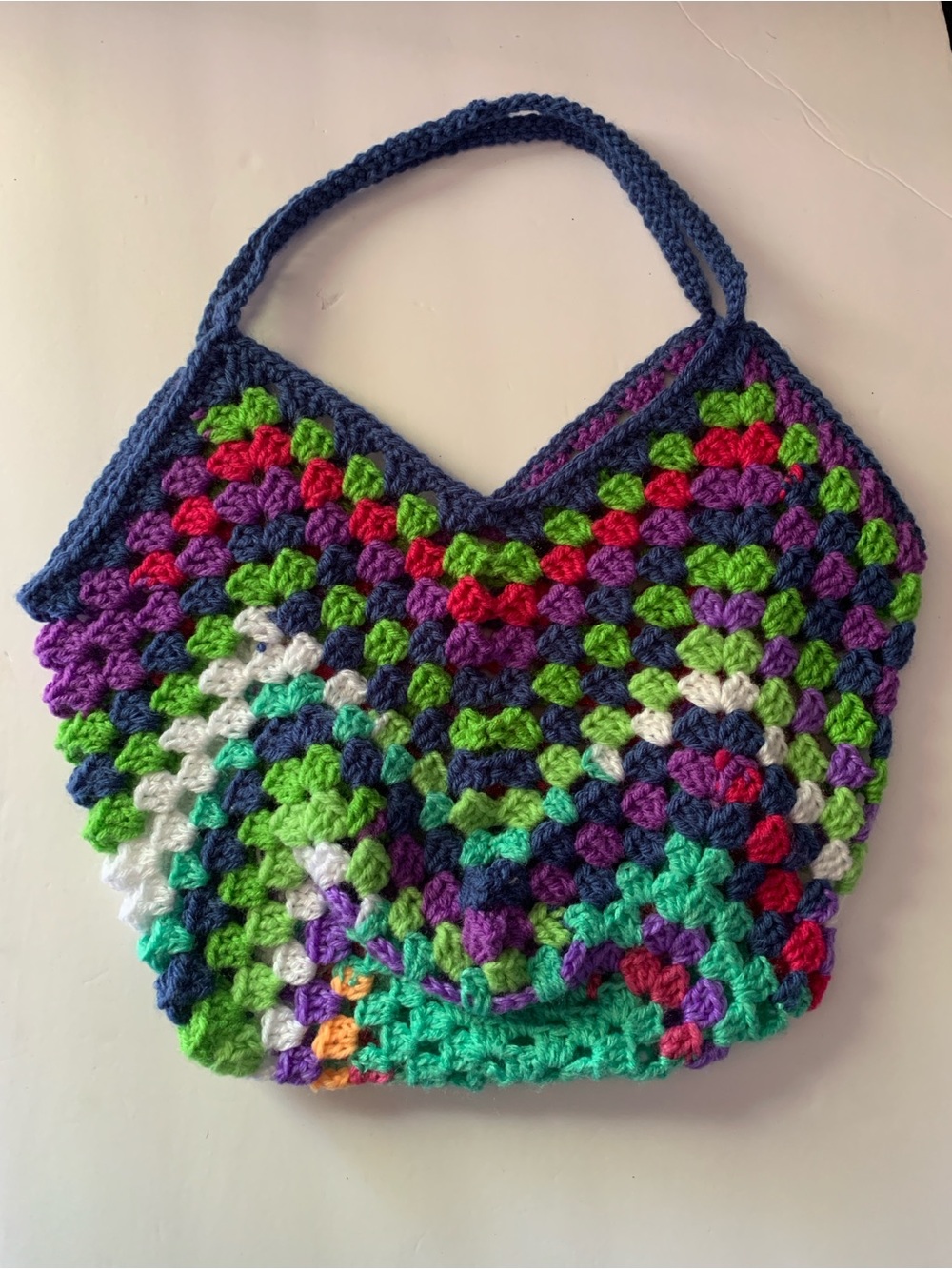 Handmade Multicolor Crochet Shoulder Bag